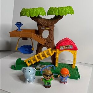 Little People Mattel Fisher Price Big Animal Zoo Colorful Treehouse Playset